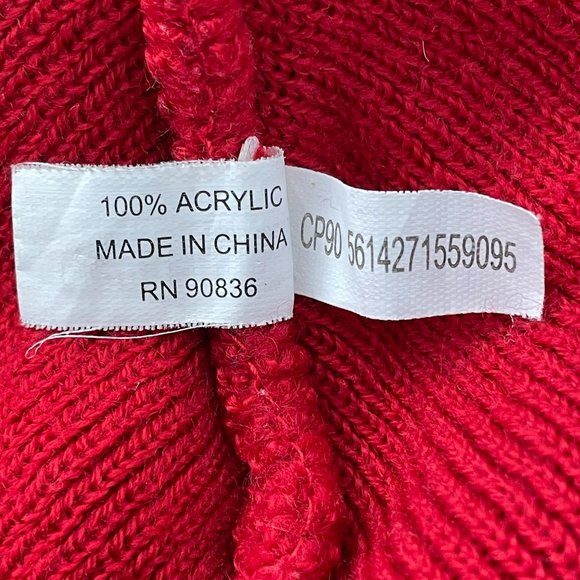 Port and Company Beanie Hat Red Knit Mt. Hood Highway 26 Oregon Snowboarding Ski - Picture 10 of 11